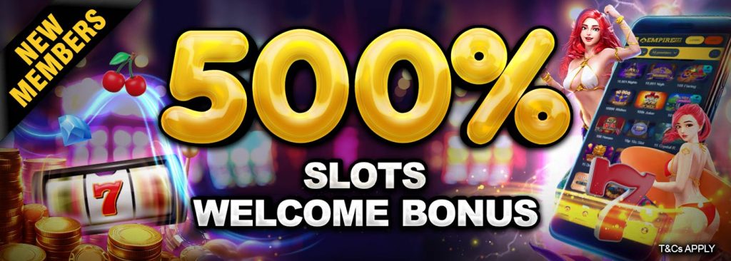 500% slot welcome bonus